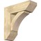 Ekena Millwork Thorton Slat Rough Sawn Bracket w/ Offset Brace, Douglas Fir, 8"W x 24"D x 24"H BKT0806X24X24THR06RDF - alternate 1
